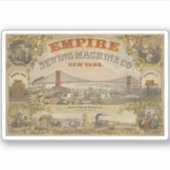 ニューヨークのエンパイア裁縫マシン社のヴィンテージ広告 シール (正面)