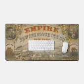 ニューヨークのエンパイア裁縫マシン社のヴィンテージ広告 デスクマット (キーボード&マウス)