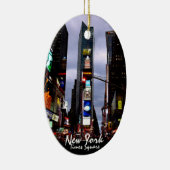 ニューヨークのオーナメントのパーソナライズなニューヨークの記念品 セラミックオーナメント (右)
