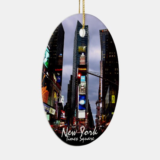 ニューヨークのオーナメントのパーソナライズなニューヨークの記念品 セラミックオーナメント (右)