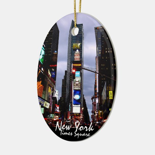 ニューヨークのオーナメントのパーソナライズなニューヨークの記念品 セラミックオーナメント (左)