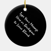 ニューヨークのオーナメントのパーソナライズな記念品の装飾 セラミックオーナメント (裏面)