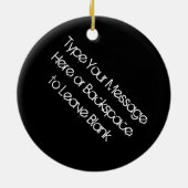 ニューヨークのオーナメントのパーソナライズな記念品の装飾 セラミックオーナメント (裏面)