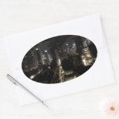 ニューヨークのオーバルステッカー 楕円形シール (封筒)