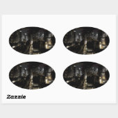 ニューヨークのオーバルステッカー 楕円形シール (シート)