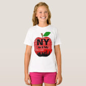 ニューヨークのカスタム名 ビッグアップル Tシャツ (正面フル)