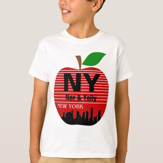 ニューヨークのカスタム名 ビッグアップル Tシャツ (正面)