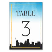 ニューヨークのクラシックな結婚式 テーブルナンバー (正面)