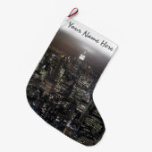 ニューヨークのクリスマスのストッキングに貯蔵するニューヨーク ラージクリスマスストッキング (正面 (吊り時))