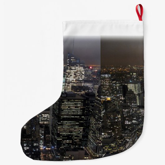 ニューヨークのクリスマスのストッキングに貯蔵するニューヨーク ラージクリスマスストッキング (裏面)