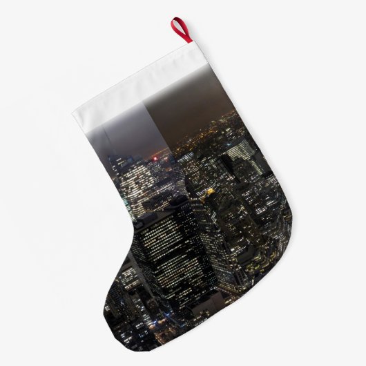 ニューヨークのクリスマスのストッキングに貯蔵するニューヨーク ラージクリスマスストッキング (裏面 (吊り時))