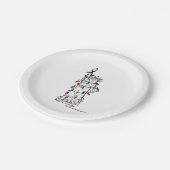 ニューヨークのクリスマスライトシティNYC ペーパープレート (アングル)