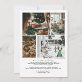 ニューヨークのクリスマス水彩写真カード シーズンカード (裏面)