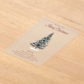 ニューヨークのクリスマス：トレンディー冬モダンパーティー アクリル招待状 (レイダウン)