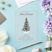 ニューヨークのクリスマス：トレンディー冬モダンパーティー アクリル招待状 (インサイチュ (ウェディング))
