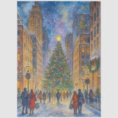 ニューヨークのクリスマス - 冬の都市の風景 薄葉紙 (正面)