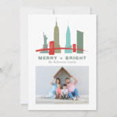 ニューヨークのクリスマス　建物、建築、スカイライン シーズンカード (正面)