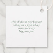 ニューヨークのクリスマス、建築スカイラインギフト フェイバータグ (裏面)