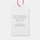 ニューヨークのクリスマス、建築スカイライン ギフトタグ (裏面)