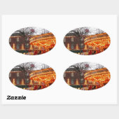 ニューヨークのクリスマス 楕円形シール (シート)