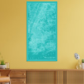 ニューヨークのグラフィック地図 キャンバスプリント (インサイチュ (リビング))