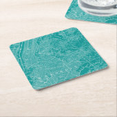 ニューヨークのグラフィック地図 スクエアペーパーコースター (アングル)