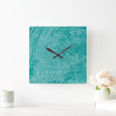 ニューヨークのグラフィック地図 スクエア壁時計 (ホーム)