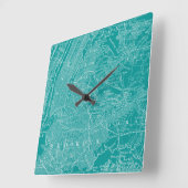 ニューヨークのグラフィック地図 スクエア壁時計 (傾斜)