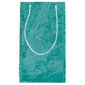 ニューヨークのグラフィック地図 スモールペーパーバッグ (正面)