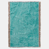 ニューヨークのグラフィック地図 スローブランケット (正面縦)