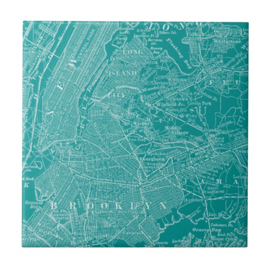 ニューヨークのグラフィック地図 タイル (正面)
