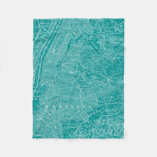 ニューヨークのグラフィック地図 フリースブランケット (正面)