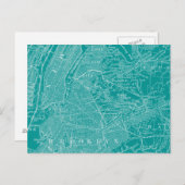 ニューヨークのグラフィック地図 ポストカード (正面/裏面)