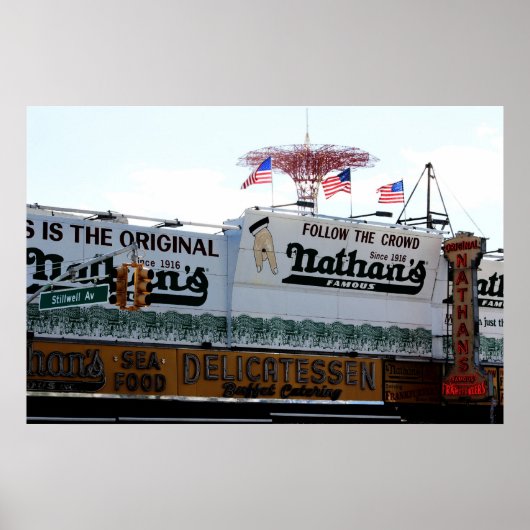 ニューヨークのコニーアイランド写真 ポスター (正面)