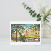 ニューヨークのサラトガ春のヴィンテージビュー ポストカード (スタンド正面)