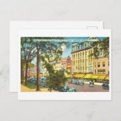 ニューヨークのサラトガ春のヴィンテージビュー ポストカード (正面/裏面)