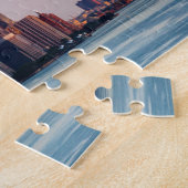 ニューヨークのサンセットスカイラインビューオブワールドトレードセンター ジグソーパズル (側面)