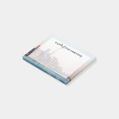 ニューヨークのサンセットスカイラインビューオブワールドトレードセンター ポストイット (アングル)