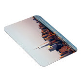 ニューヨークのサンセットスカイラインビューオブワールドトレードセンター マグネット (右側)