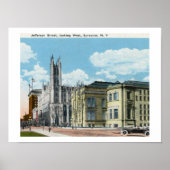 ニューヨークのシラキュース、ジェファーソン・セント・ヴィンテージ ポスター (正面)