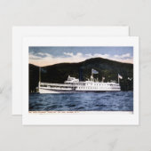ニューヨークのジョージ湖で汽船「ホリコン」 ポストカード (正面/裏面)
