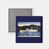 ニューヨークのジョージ湖で汽船「ホリコン」 マグネット (正面/裏面)