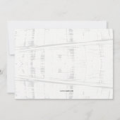 ニューヨークのスカイラインが手描きでデザインされた招待状 招待状 (裏面)