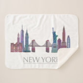 ニューヨークのスカイラインによって着色される建物 シェルパブランケット (正面(横))