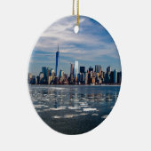 ニューヨークのスカイラインのニューヨークシティ都市マンハッタン セラミックオーナメント (右)