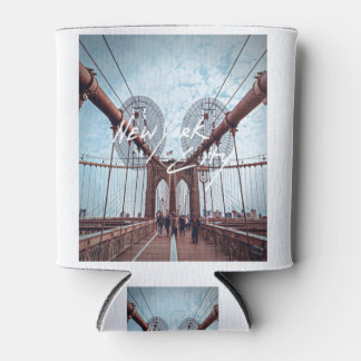 ニューヨークのスカイラインのハートビートの像 缶クーラー