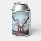 ニューヨークのスカイラインのハートビートの像 缶クーラー (缶裏面)