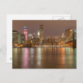 ニューヨークのスカイラインのパノラマ ポストカード (正面/裏面)