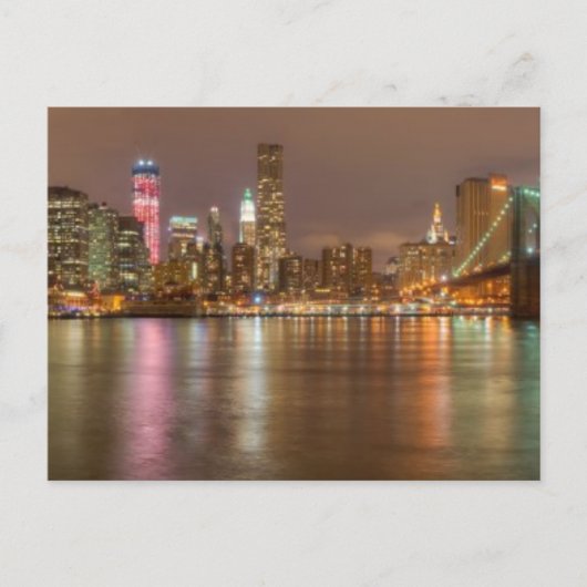 ニューヨークのスカイラインのパノラマ ポストカード (正面)