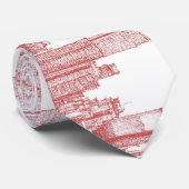 ニューヨークのスカイラインのピンクの赤 ネクタイ (ロール)